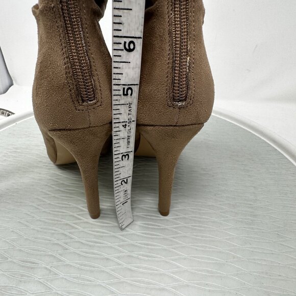 Journee Collection Markie Slouchy Booties Size 8 Wide Brown Stiletto Pointed Toe - Picture 7 of 8